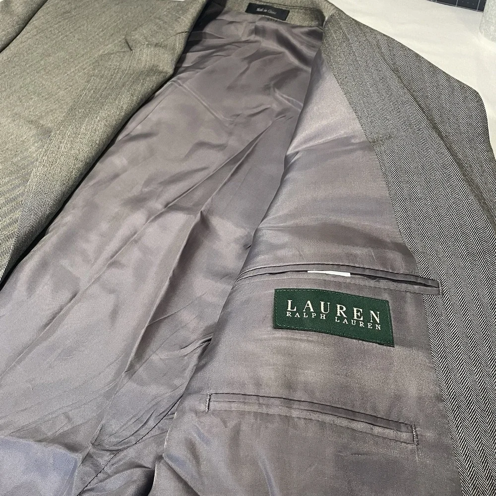Ralph Lauren Wool Herringbone Blazer 42L | Old Money Ivy League‎ Sport Coat